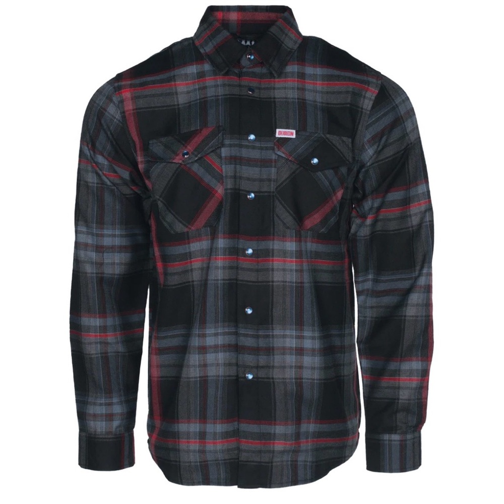 DIXXON Ground Zero Black and Red Plaid Button Down Shirt Sz XL